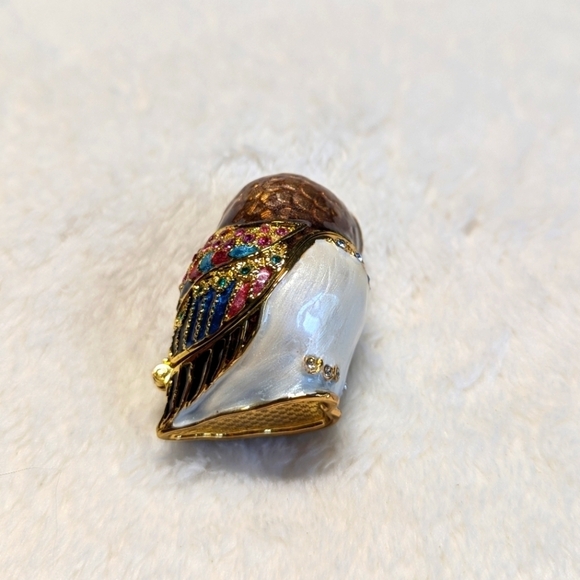 NIB Nobility Baby Barn Owl Miniature Trinket Box - Picture 7 of 11